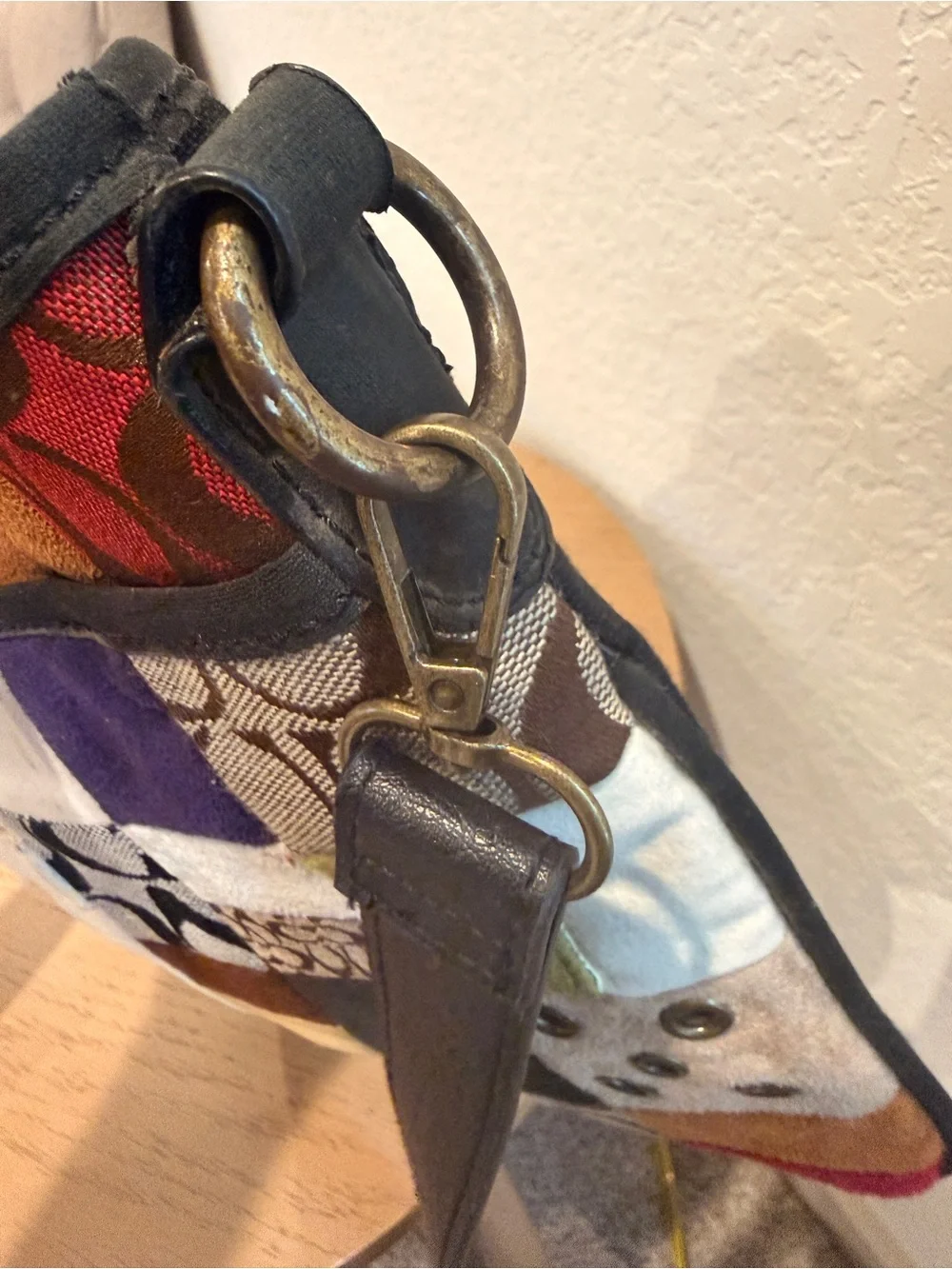 Coach Patchwork Crossbody in‎ Multi Patch Colors with Black Strap